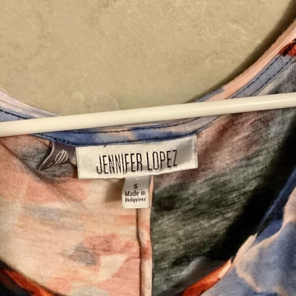 JENNIFER LOPEZ Womens Mesh Shoulder Floral Blouse Size Small - Picture 6 of 7